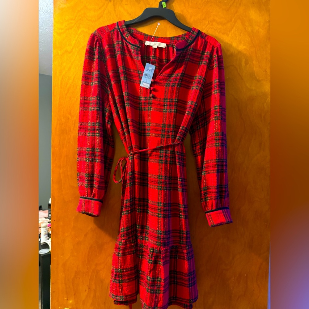 Loft plaid dress